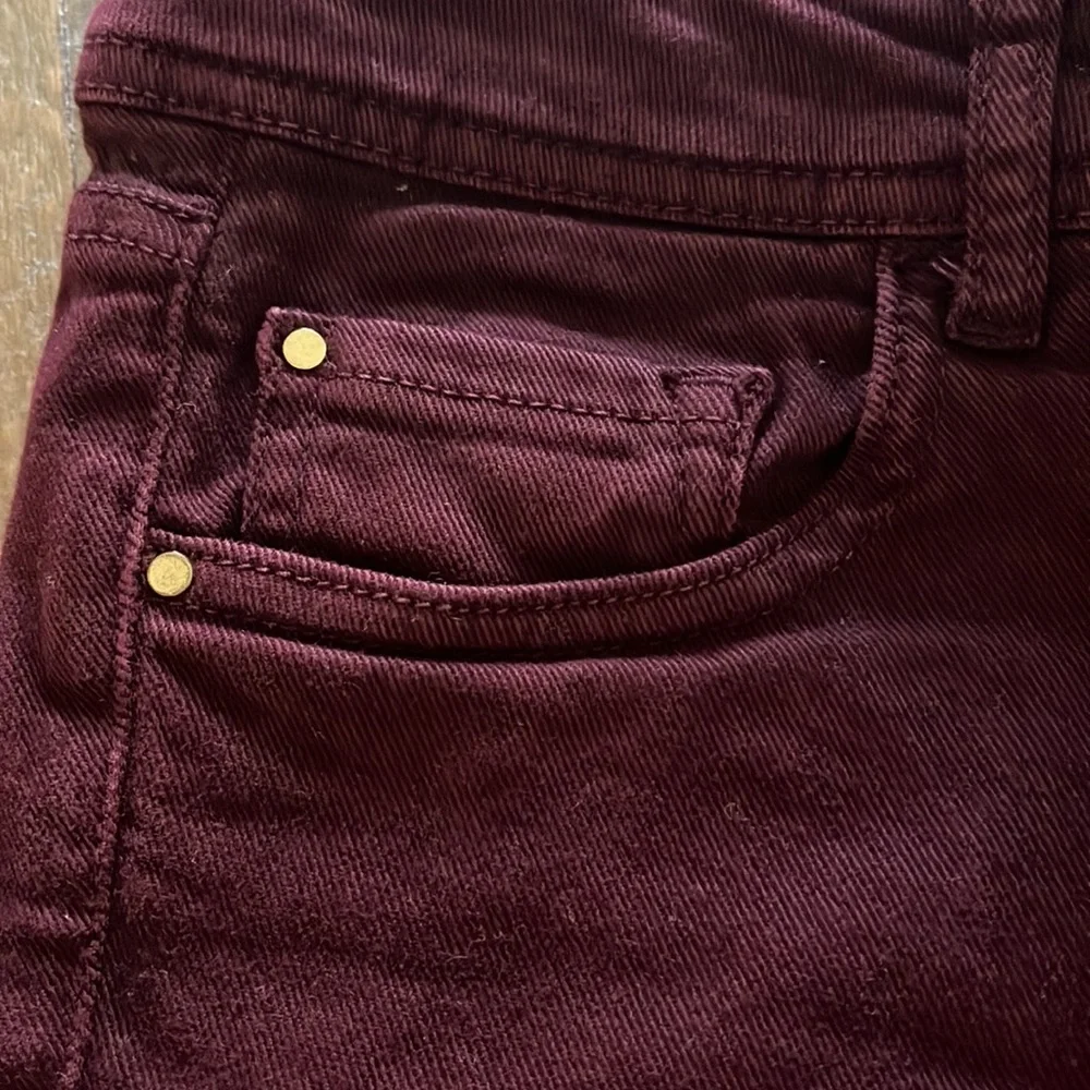 Sézane - excellent condition ankle length burgundy jeans size 27 but fit like 25 - Picture 7 of 15